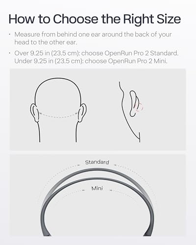 SHOKZ New OpenRun Pro 2- Bone Conduction Headphones, Open-Ear Bluetooth Wireless Sport Earphones for Running, Workouts - S...