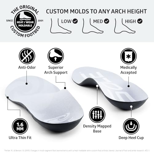 Sole Active Thin Shoe Insoles – Orthotic Arch Support Inserts for Plantar Fasciitis Relief - Mens Size 6/Womens Size 8, 1 ...