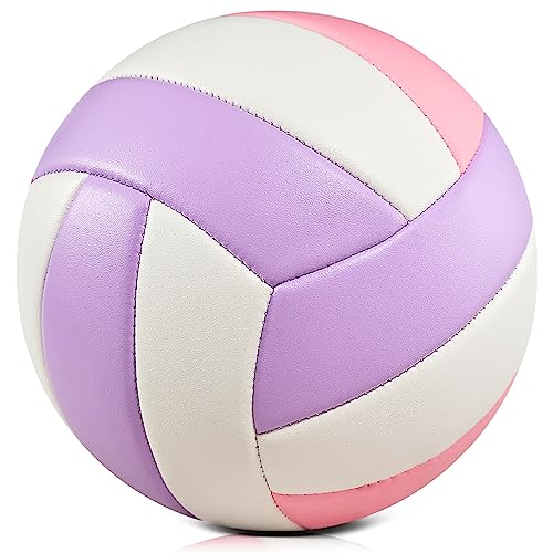 BYAOSUN Soft Official Volleyball for Indoor Outdoor Beach, Size 5 Training Volleyball for Beginner Teenager Adult