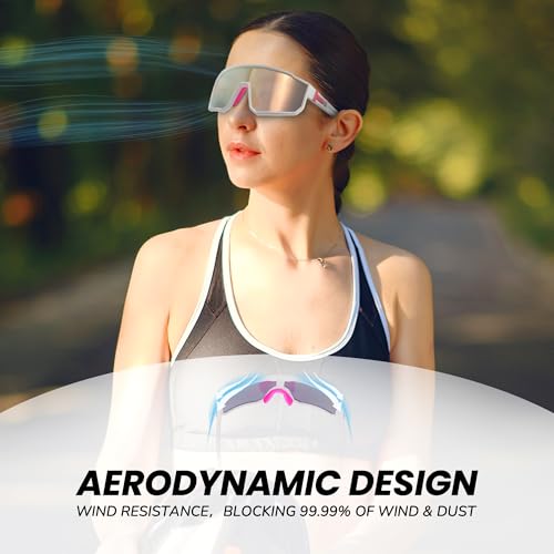 Polarized Running Sunglasses For Men Women, UV400 with Adjustble Nose Pad for Cycling, Hiking,Beach Volleyball