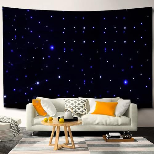 WUPYI LED Backdrop 10ft x 13ft LED Stage Sky Cloth Background Blue and White Star Curtain DMX Control for Wedding Party Ba...