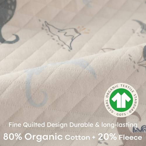 Yoofoss Baby Sleep Sack with Sleeves Wearable Blanket Baby Organic Cotton 2-Way Zipper Sleeping Sack, Soft Breathable Durable
