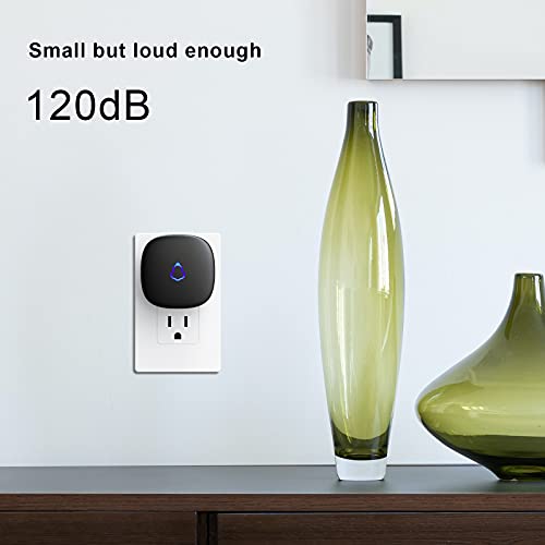 SECRUI Wireless Doorbell, Easy installation, Waterproof, Adjustable Volume, 58 Chimes, Colorful LED, 1000Ft Range, M520+F5...