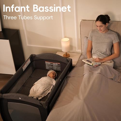 Pamo Babe Pack and Play 4 in 1 Playard Portable Playard Foldable Playpen for Baby and Toddler Portable Crib Mattress Diape...