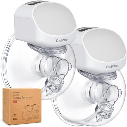 KeaBabies Breast Pump Hands Free, Wireless Breast Pump Wearable - Double Electric Breast Pumps Portable, On The Go Automat...