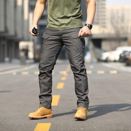Tactical Cargo Pants for Men Hiking Casual Water Resistant Work Trousers Quick Drying Stretch Outdoor Lightweight Sweatpants