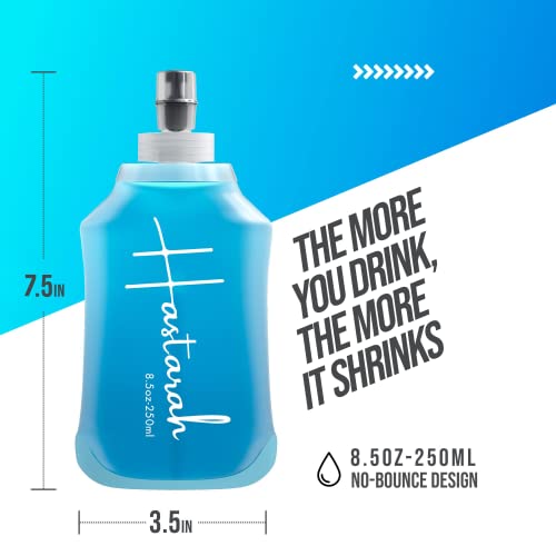 Flexible Running Bottle - Two Pack: 8.5oz, Foldable, BPA/PVC Free, Perfect for Hydration Pack, Running Vest - Ideal for Jo...