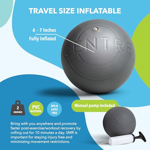 RAD Centre – Soft Yoga Deep Tissue Massage Ball – Myofascial Release Ball for Abdominal, Psoas, Neck & Stomach Massage – T...