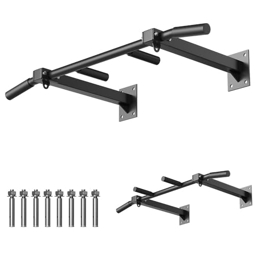Wall Mount Pull Up Bar, Joist Beam Rafter Mount Pull-up Bar, Ceiling Mounted Chin Up Bar for Home Gym with Punching Bag Ha...