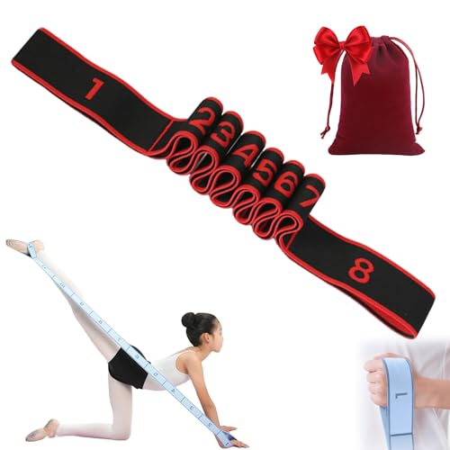 2026 Upgrade Fitness Resistance Band for Stretching and Yoga, Elastic Yoga Stretching Strap with Loops Handle, Adjustable ...