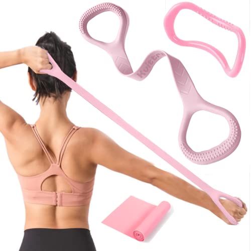 Kvittra Figure 8 Resistance Band, Arm Back Shoulder Exercise Elastic Rope Stretch Fitness Band, Foot, Leg, Hand Stretcher,...