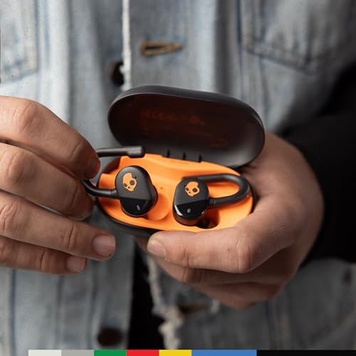 Skullcandy Push Play Active Wireless Earbuds, Bluetooth Headphones, Noise Isolating Fit, 34 Hrs Battery, Secure-Fit Over-E...