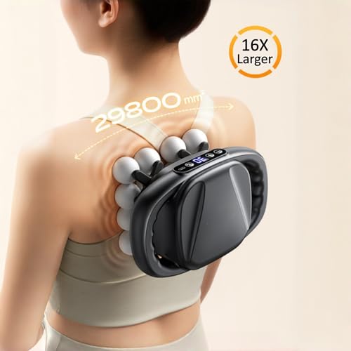 Stellamist Portable 16 Head Massage Gun Set, Mini 16-Drive 8-Head Massage Gun Deep Tissue with 30 Levels & 3 Modes for Thi...