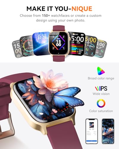 Smart Watches for Women Men, Fitness Tracker Watch with 110 Sports Modes, Step Counter/Sleep Monitor/Pedometer, IP68 Water...