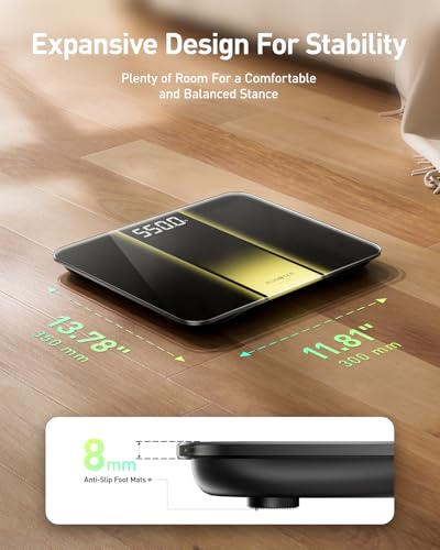 RunStar Scale for Body Weight 550lb, 14-Inch Digital Bathroom Scale with Baby & Pet Mode, Extra-Large Bright LED Display, ...