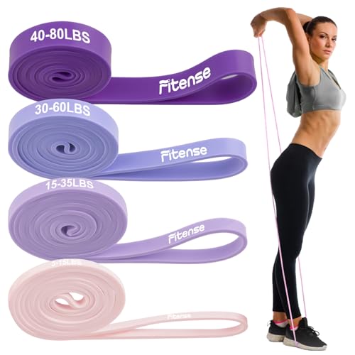 Fitense Resistance Bands Set - Pull Up Bands for Men Women, Exercise Bands Resistance with Door Anchor, Training Poster & ...