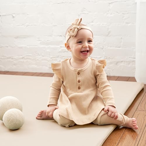 Stylish Padded Baby Play Mat for Your Boy or Girl - Extra Thick & Super Soft Vegan Leather Floor Mat Creates A Safe Play A...