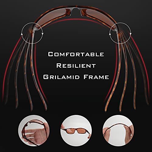 KastKing Kateel Polarized Sport Sunglasses for Men and Women, Ideal for Driving Fishing Cycling and Running,UV Protection