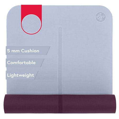Manduka Begin Yoga Mat 68" - 5mm Cushioning | Comfortable, Lightweight & Reversible with Alignment Stripe | Budget-Friendl...