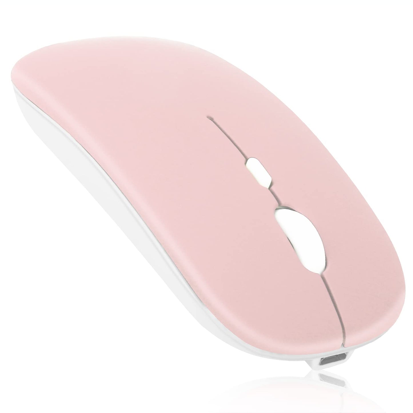 Urbanx 2.4Ghz & Bluetooth Wireless Mouse, Rechargeable For Laptop/Pc/Mac/Ipad Pro/Tablet/Android - Flamingo Pink