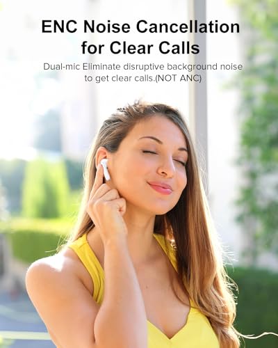 TUMJUN Wireless Earbuds, 42H Playtime Bluetooth 5.3 Headphones, HiFi Stereo Call Noise Cancelling Earbuds, IPX7 Waterproof...