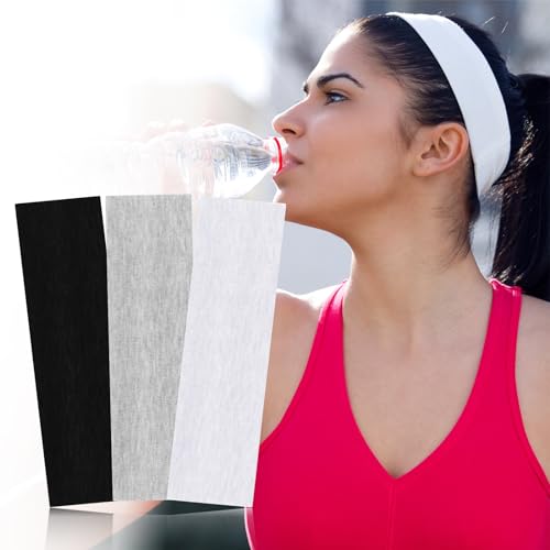 Mabor 3Pcs Non Slip Headbands Soft Elastic Head Bands for Women Girls Stretchy Sweat Wide Headband for Yoga Workout Sports...