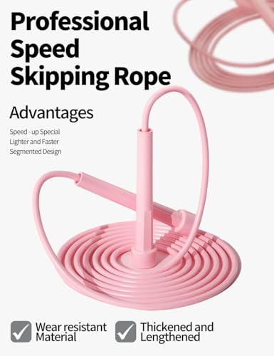 uvbws2Pack Exercise Jump Rope - With Plastic Handle, Anti Wrap PVC Long Jump Rope Set - Suitable for Men's and Women's Fit...