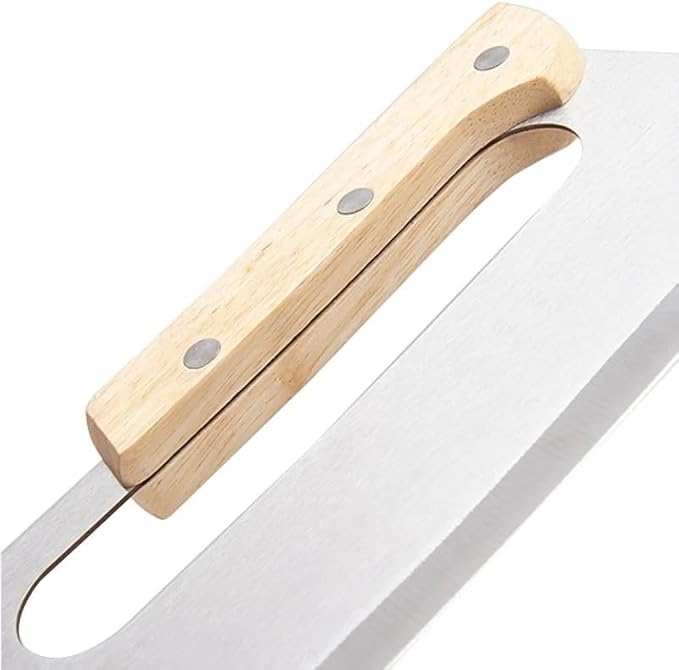 14" Dual-Grip Pizza Cutter Pizza Board | Gift Pizza Set, Best Pizza Cutter Rocker Blade, Bamboo Pizza Cutting Board, Pizza Slicer, Pizza Serving Board, Pizza Rocker Knife For Cutting Pizza Piza