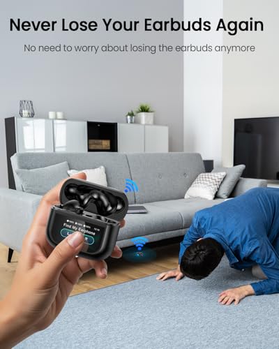 ZIUTY Wireless Earbuds Bluetooth Headphones, ANC/ENC Noise Cancelling, Ear Buds with Multifuntional Touch Screen, 40H Ster...
