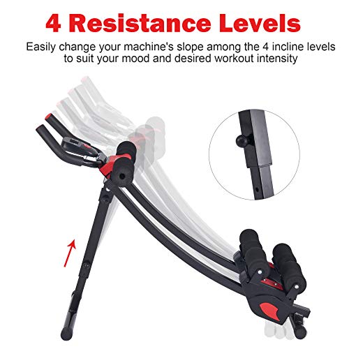 ZELUS Ab Machine for Home Gym, Core Strength Training Equipment for Home Fitness, Ab Crunch Coaster with 4 Intensities and...