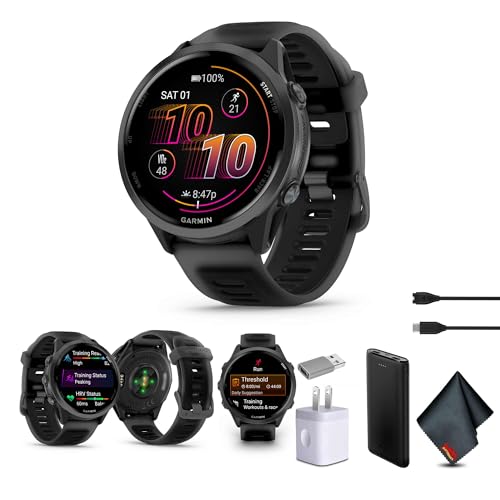 Garmin Forerunner 570 Running Smartwatch, 47MM WiFi, GPS Fitness Smart Watch for Men and Women, Slate Gray Aluminum with T...