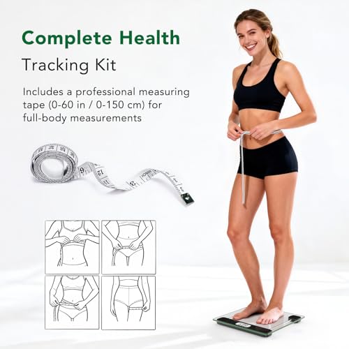 ZOETOUCH Scale for Body Weight, Accurate Bathroom Scales, Digital Weighing Machine for People, 400lb Capacity, LCD Displa...