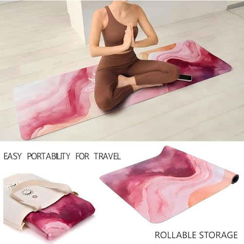 MicaYoung Yoga Mat 1.5 mm Thick for Hot Yoga Pilates Exercise Home Stretches Gym Outdoor Workout with Carrying Bag, 24"W x...