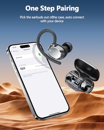 Ear Buds Wireless Bluetooth Earbuds Sport 2026 New Bluetooth 5.3 Headphones with LED Display 128H Playtime Powerful Bass O...