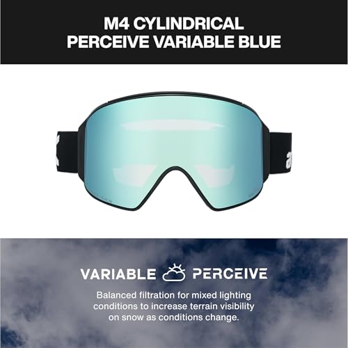 Anon M4 Unisex Cylindrical Ski & Snowboard Goggles – Interchangeable, Anti-Fog, 100% UV Protection & Over the Glasses Fit...