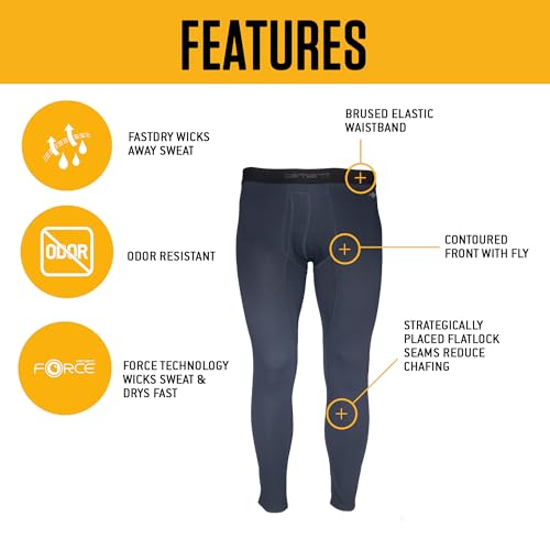 Carhartt Men's MBL115 Base Force® Midweight Base Layer Classic Bottom