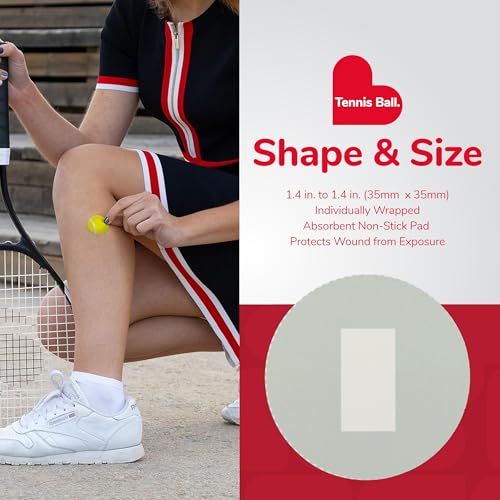 BioSwiss Bandages, Tennis Ball Shaped Self Adhesive Bandage Set, Latex Free, Sterile Wound Care, 50 Count