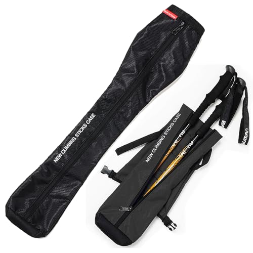 Chris.W Portable Trekking Pole Carrying Bag Storage Bag Pouch with Zipper for Walking Stick Hiking Poles Travel Case