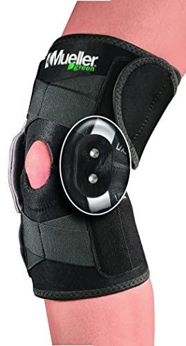 MUELLER Sports Medicine Green Self-Adjusting Hinged Knee Brace, Knee Pain Relief Support for Men and Women, Ideal for Arth...