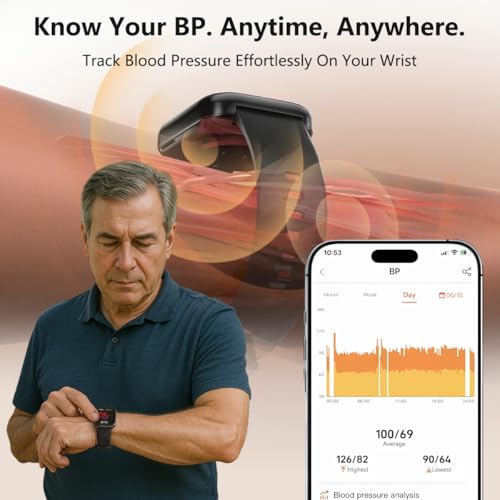 MorePro Health Fitness Tracker with 24/7 Heart Rate/Blood Pressure Monitor, Blood Oxy-gen/Sleep Tracking, 120+ Sports Acti...
