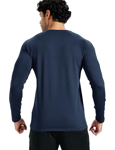 NASBING Mens Thermal Long Sleeve Shirt Base Layer Cold Weather Fleece Lined Underwear Tops Winter Undershirt
