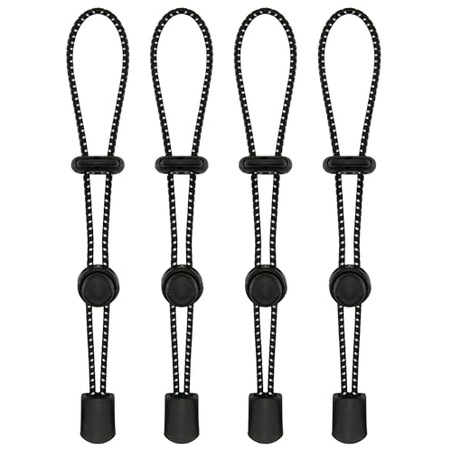 4pcs Climbing Stick Holder, Hiking Trekking Pole Backpack Bungee Straps, Adjustable Elastic Cord Ropes Lanyard Fixing Buck...