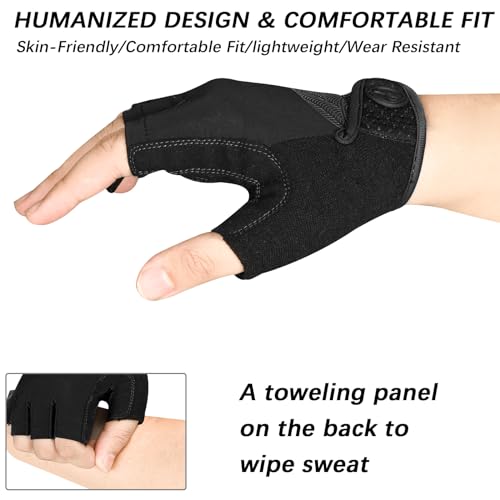 MOREOK Cycling Gloves Bike Gloves for Men/Women-[5MM Gel Pad] Half Finger Bicycle Biking Gloves for Cycling/Weight Liftin...