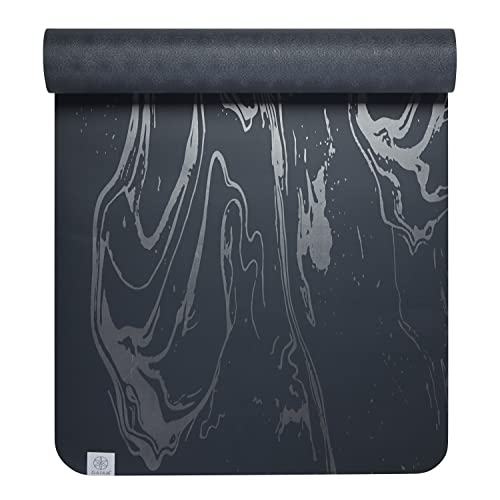 Gaiam Dry-Grip Yoga Mat - 5mm Thick Non-Slip Exercise & Fitness Mat for Standard or Hot Yoga, Pilates and Floor Workouts -...