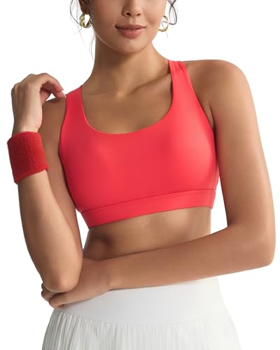 RUNNING GIRL Sports Bras for Women,High Impact Criss Cross Back Molded Cup Running Bra with Sewn in Pads