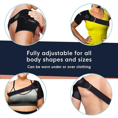 Copper Compression Recovery Shoulder Brace - Immobilizer for Torn Rotator Cuff, AC Joint Pain Relief, Dislocation, Arm Sta...