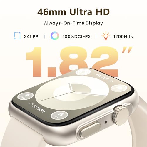 Smart Watch for Men Women, Bluetooth Call, 120+Sports Modes Fitness Tracker, Sleep Tracking, Step & Calorie Counter, IP68 ...