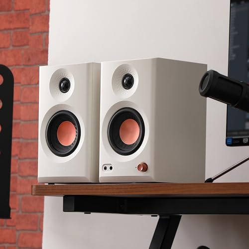 Edifier MR3 Powered Studio Monitor Speakers, Hi-Res Audio Certified Bluetooth V5.4 Active Bookshelf Loudspeakers, 2.0 Comp...