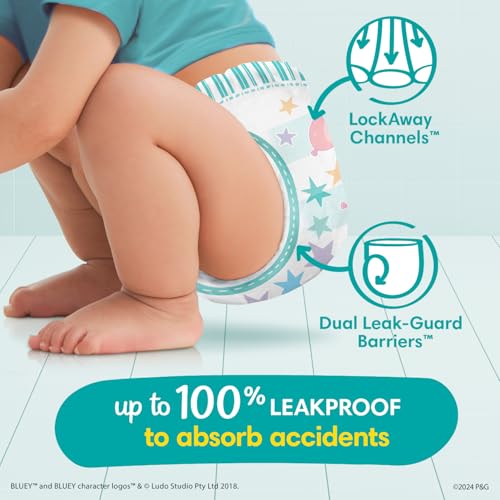Pampers Easy Ups Pull On Training Underwear Boys, 4T-5T, 2 Month Supply (2 x 104 Count) with Sensitive Water Based Baby Wi...