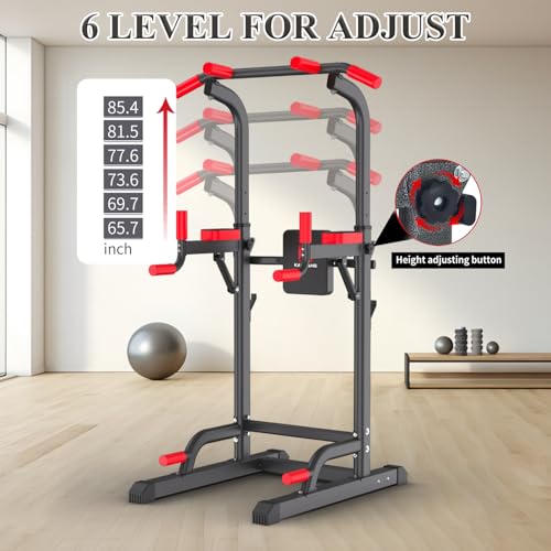 K KiNGKANG Power Tower Dip Station, Multi-Function Assistive Trainer Pull Up for Home Gym Muscle Building and Beginner Exe...